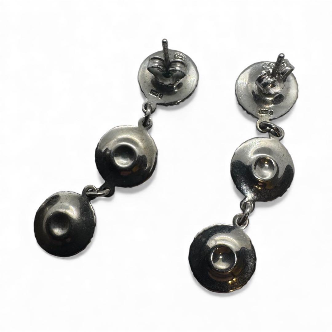 ジョージジェンセン ピアス デイジー 3連フラワー