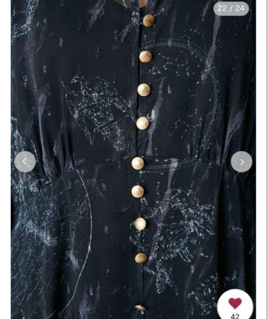 FRAY I.D（フレイ アイディー）ホロスコーププリントリボンタイワンピース