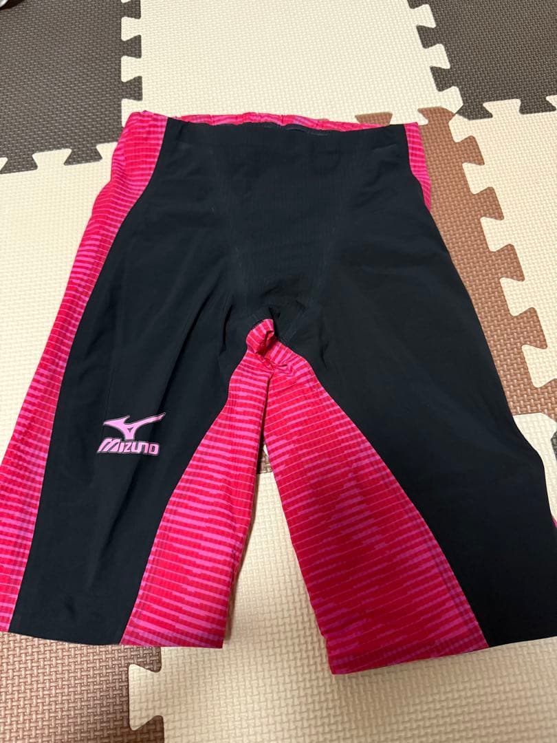 Mizuno 競泳水着 黒/ピンク ストライプ GXソニックⅢ