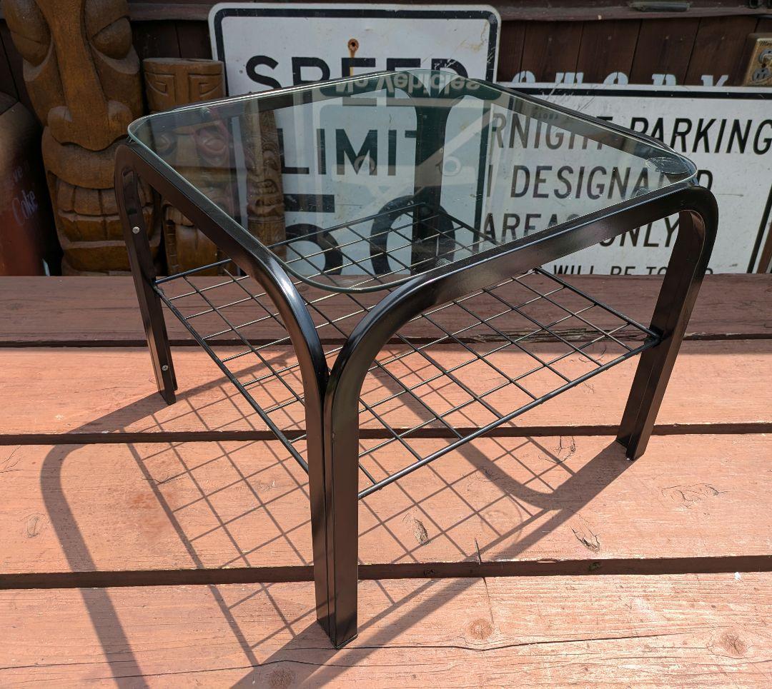 昭和レトロ ガラステーブル　センターテーブル　　ミッドセンチュリー　ポストモダン