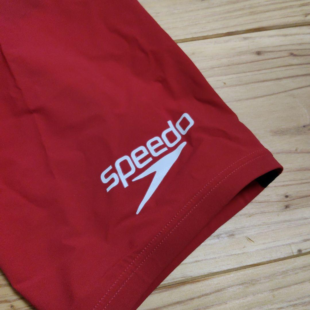 ミリナノ　speedo NSIロゴつき 大会用水着 SS 黒/赤