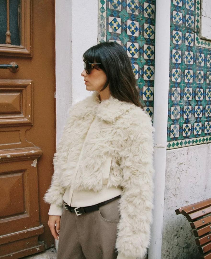 【完売品】【美品】 ZARA フェイクファーボンバージャケット S