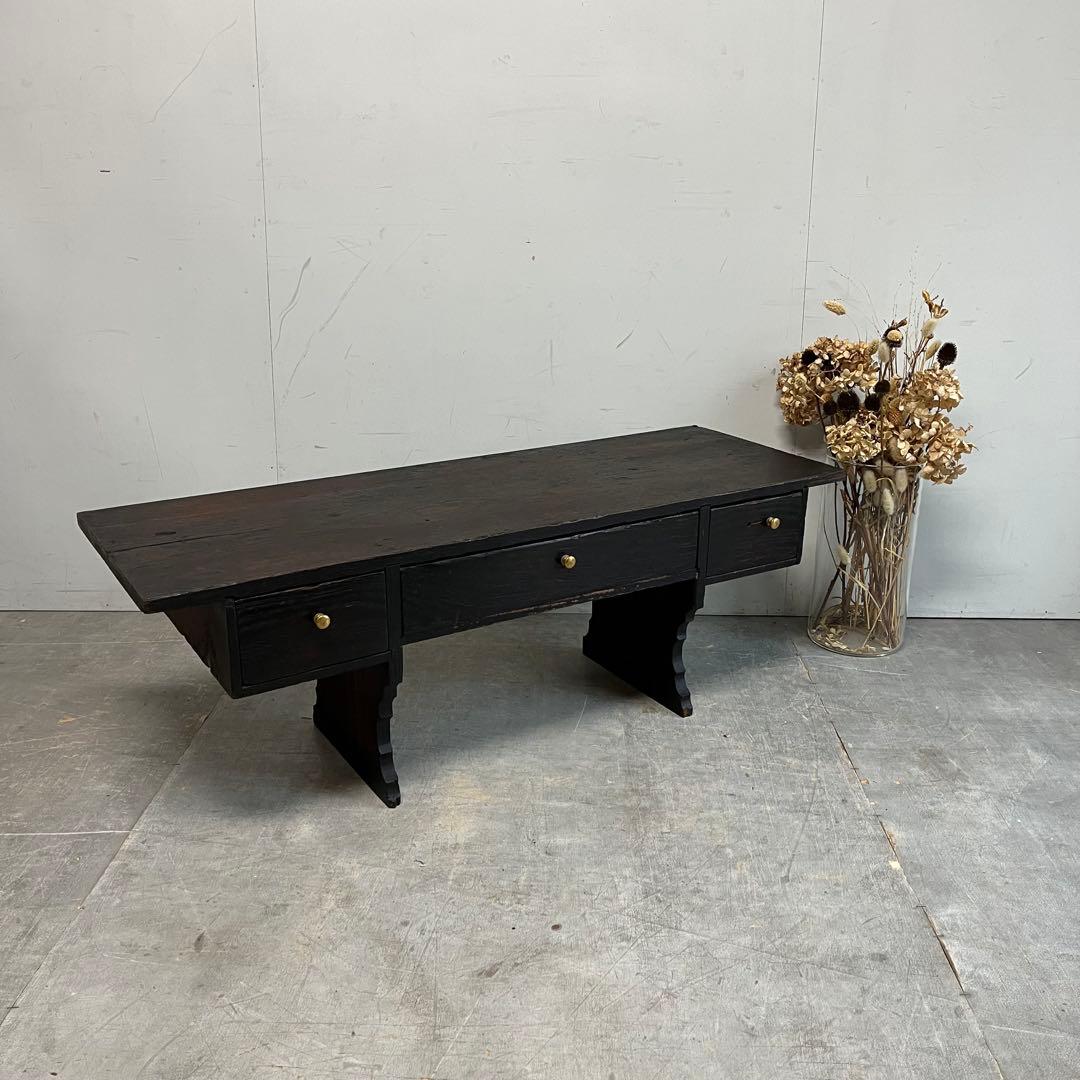 アンティーク 明治期 文机 寺子屋机 骨董 テレビ台 飾り台 展示台 z461