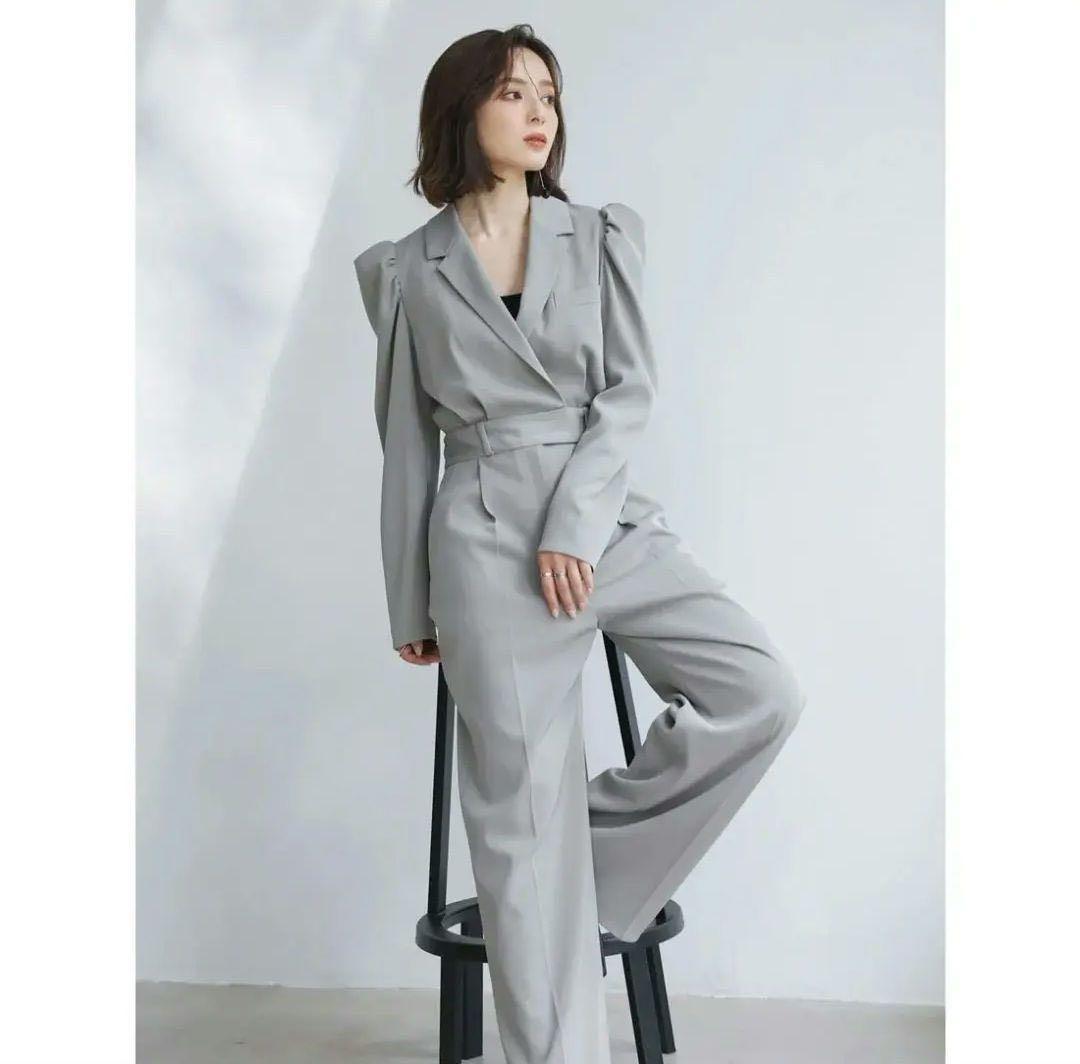 anuans テーラードオールインワン