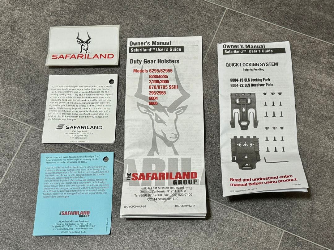 実物 SAFARILAND 6004SS ホルスター X300 + M45A1用