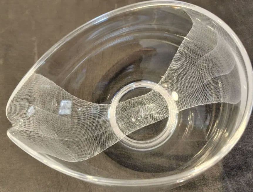 新品未使用　伊藤周作 ファイバーレース片口　卵型ガラスボウル