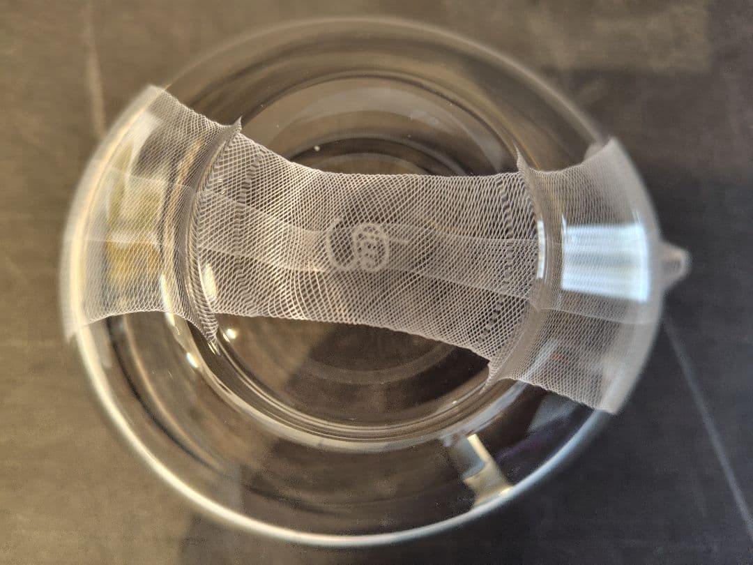 新品未使用　伊藤周作 ファイバーレース片口　卵型ガラスボウル