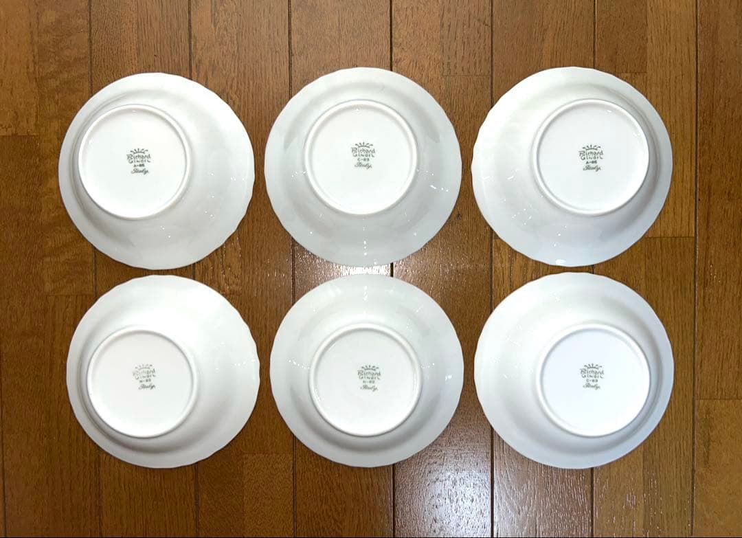 リチャードジノリ ベッキオホワイト フルーツソーサー サラダボウル 6個