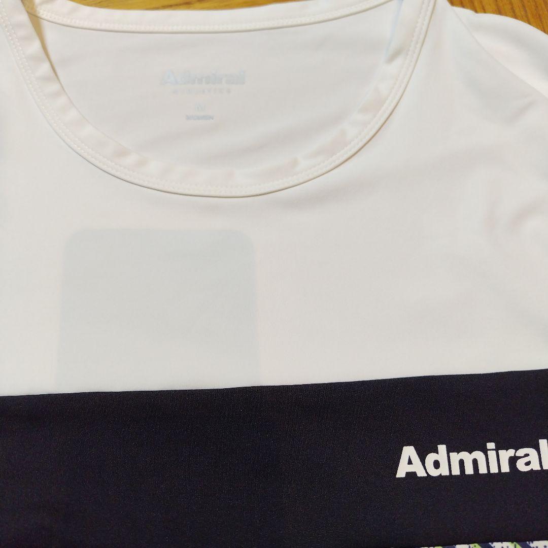 Admiral テニスウェア上下セット 幾何学模様　シャツМ スコートL