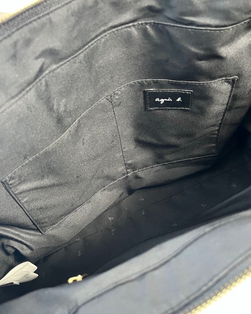 【A4サイズ対応】アニエスベー　ナイロン製ビジネスバッグ　ブラック