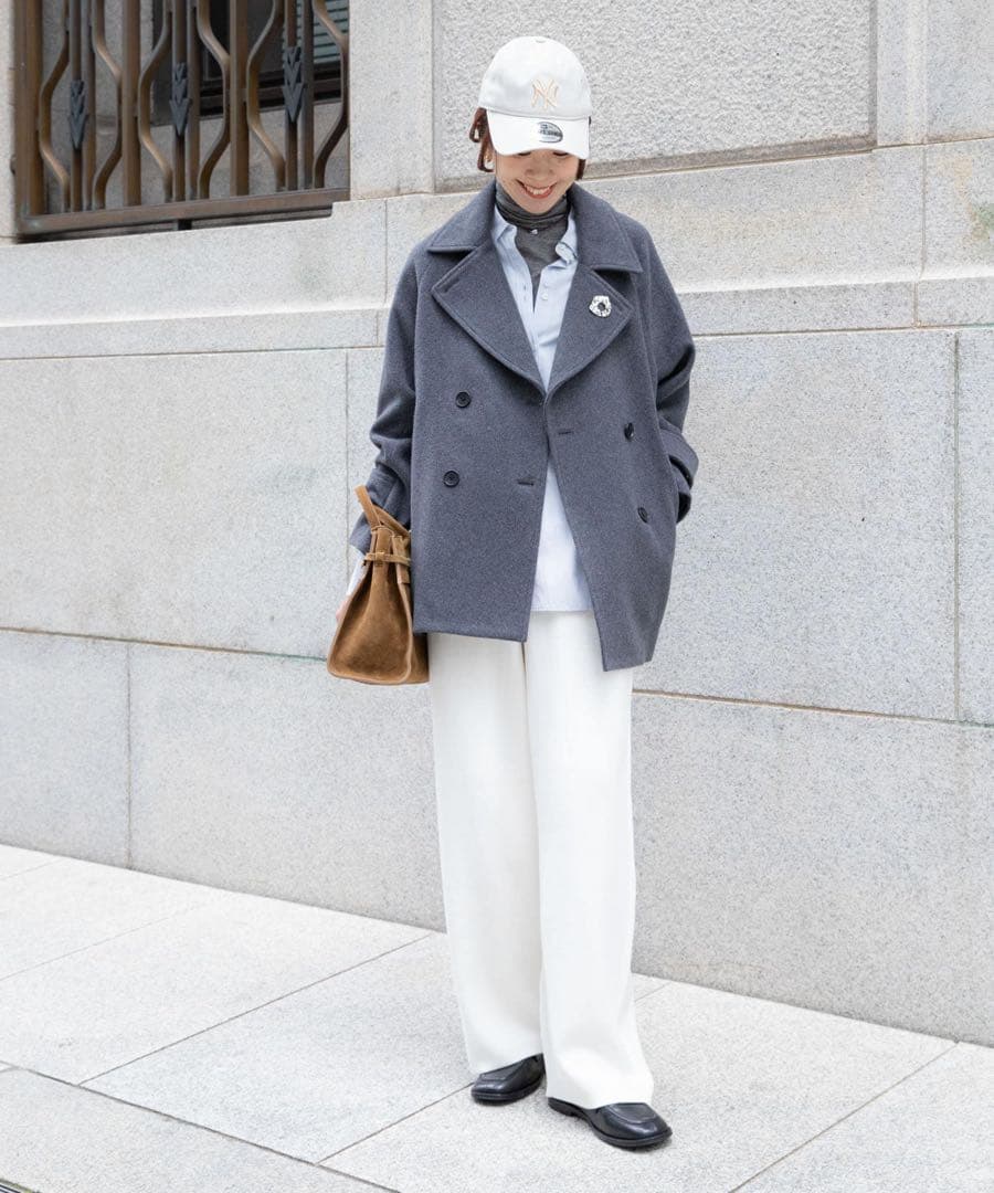 ★新品未使用タグ付き★UR DOORS＊スーパー100メルトンPコート