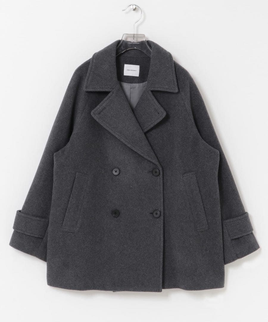 ★新品未使用タグ付き★UR DOORS＊スーパー100メルトンPコート