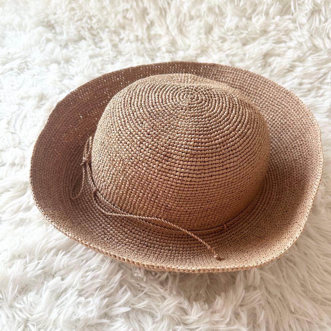 美品✨ヘレンカミンスキー プロヴァンス10 麦わら帽子 ヌガー ラフィア