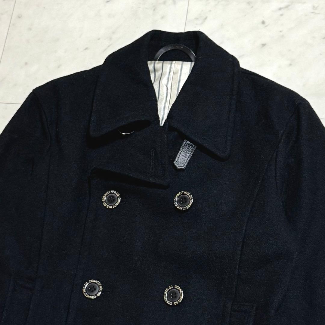 PHERROW'S ショートピーコート ウールブレンド ブラック 38