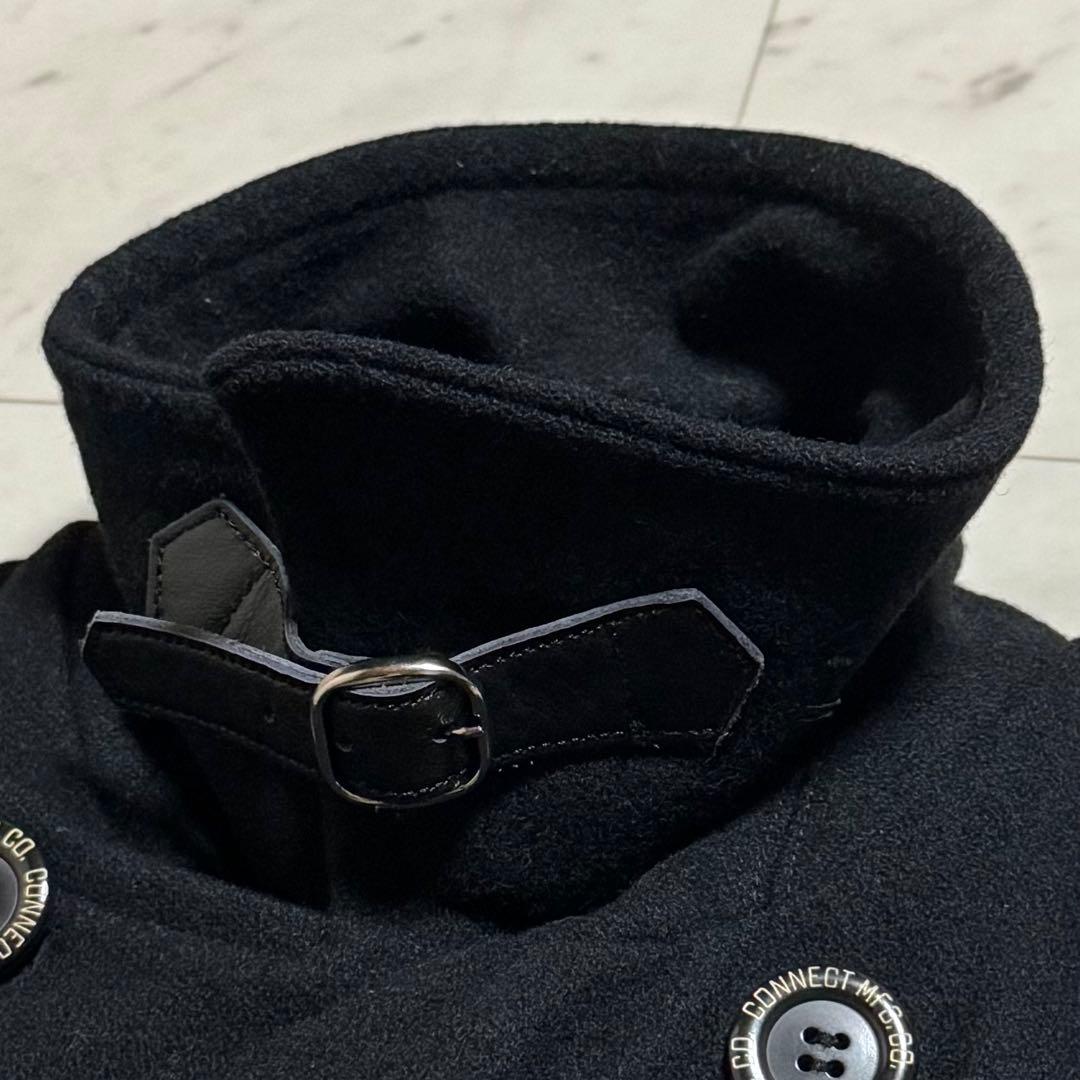 PHERROW'S ショートピーコート ウールブレンド ブラック 38