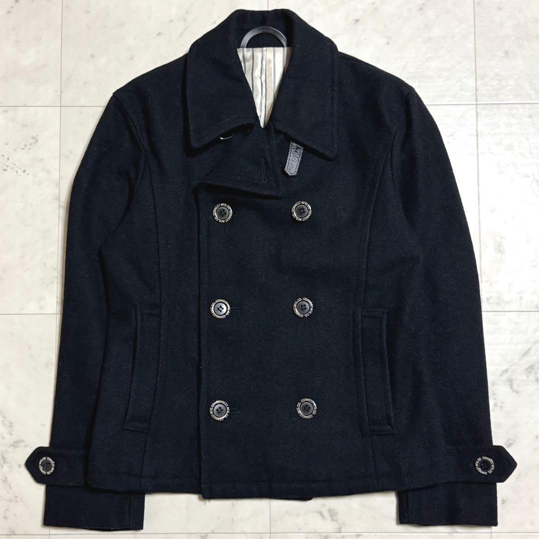 PHERROW'S ショートピーコート ウールブレンド ブラック 38