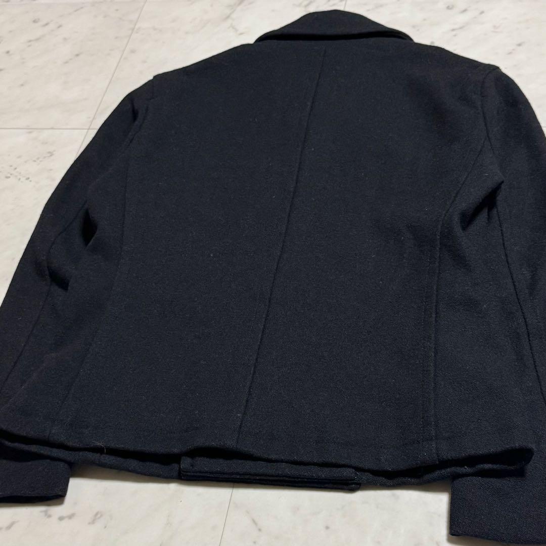 PHERROW'S ショートピーコート ウールブレンド ブラック 38