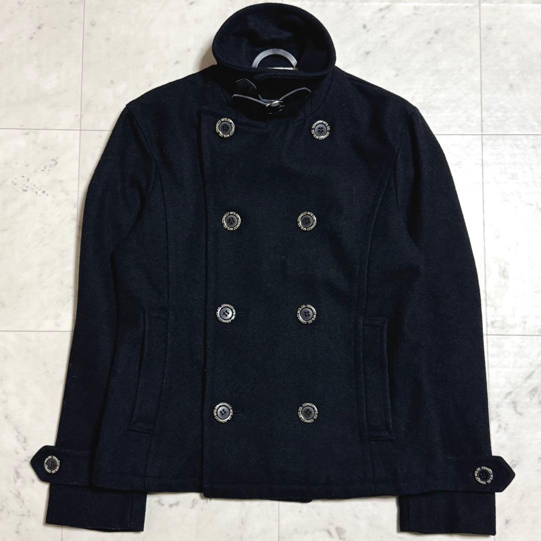 PHERROW'S ショートピーコート ウールブレンド ブラック 38