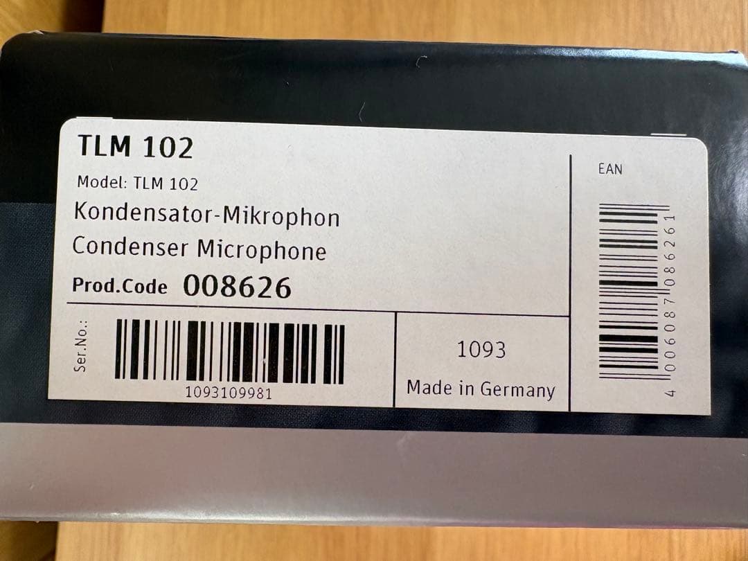 NEUMANN TLM102 コンデンサーマイク 動作確認済 中古