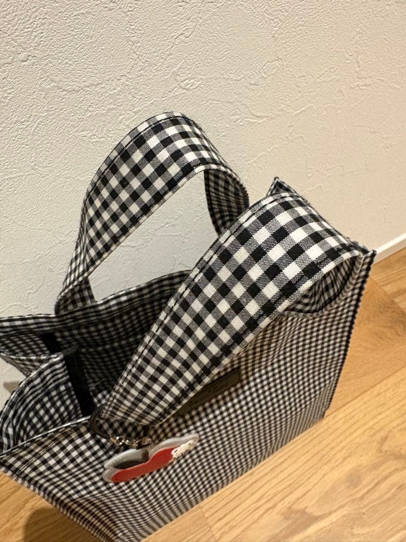 ファミリアトートバッグ　ギンガムチェック