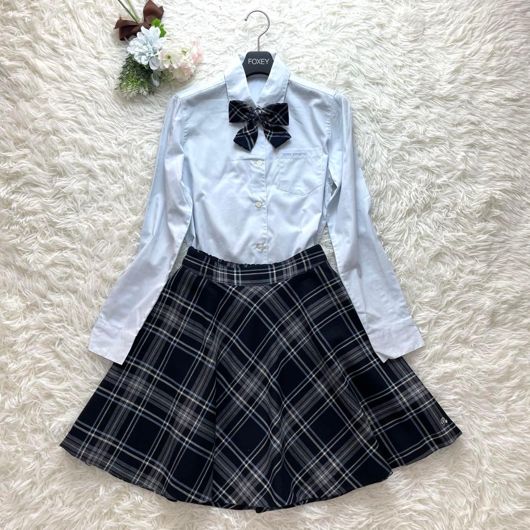 清楚✨ポンポネット フォーマル セット 160 制服 お受験 卒業式 水色