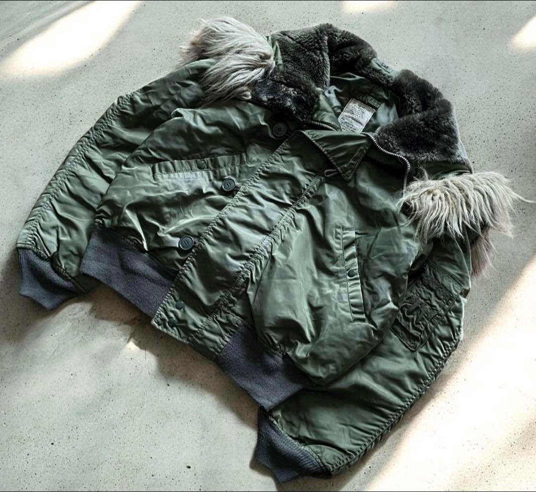 80s USA製 ALPHAアルファ N-2B フライトジャケットY2K