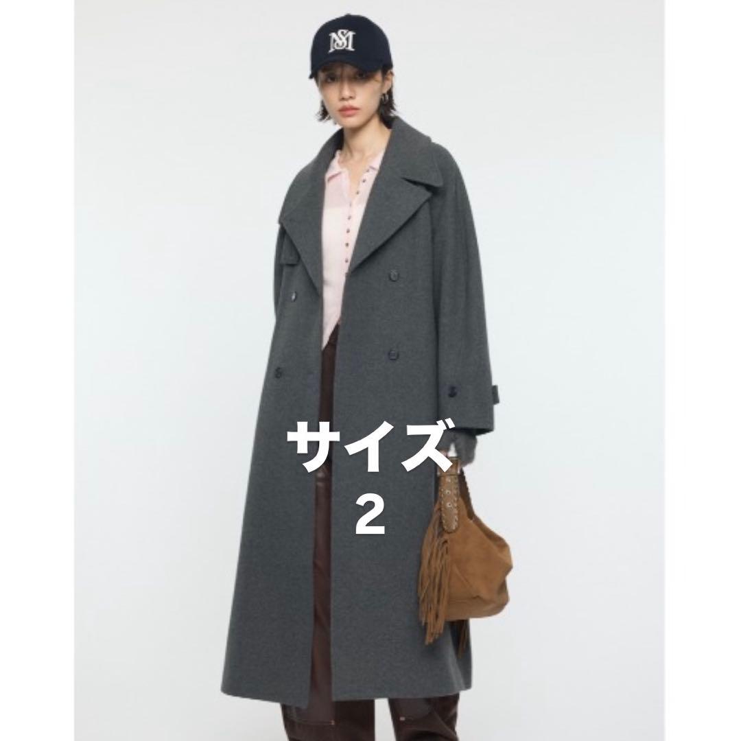 moussy FORM SLEEVE LONG コート　グレー サイズ2