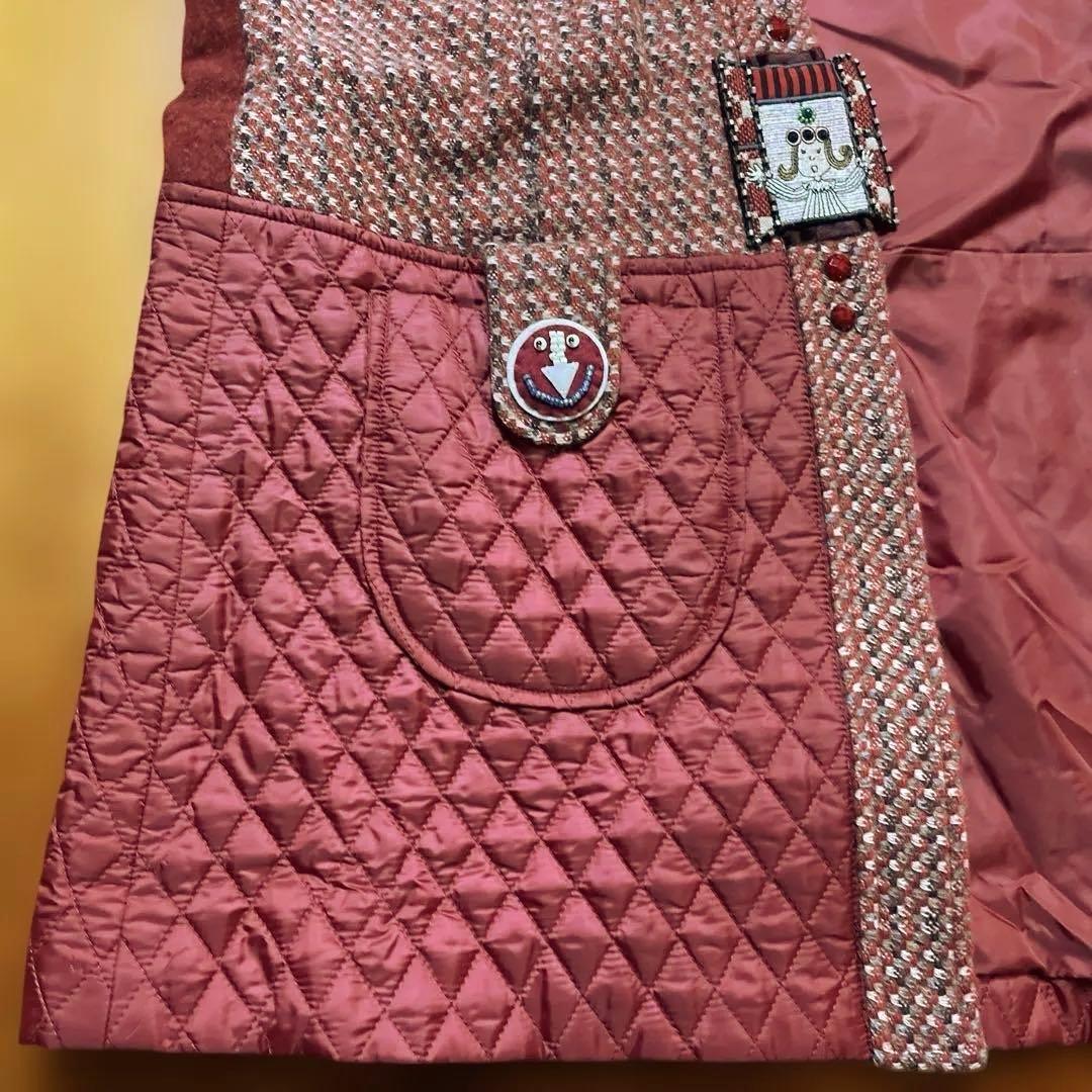 アルベロベロ.ブタさん中綿入りキルティング暖かジレ