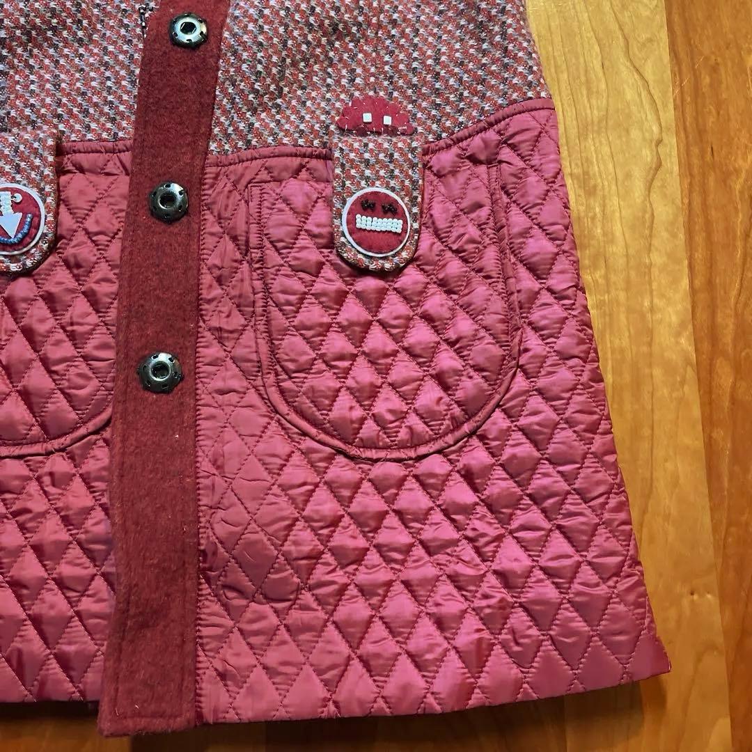 アルベロベロ.ブタさん中綿入りキルティング暖かジレ