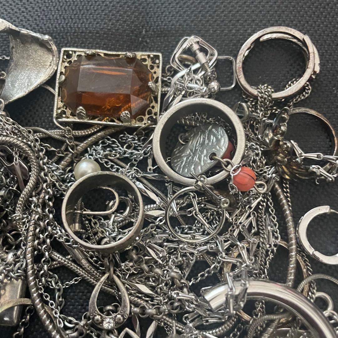 ネ*0様 シルバーカラー 銀色 アクセサリー イミテーションまとめ売り 総重量2
