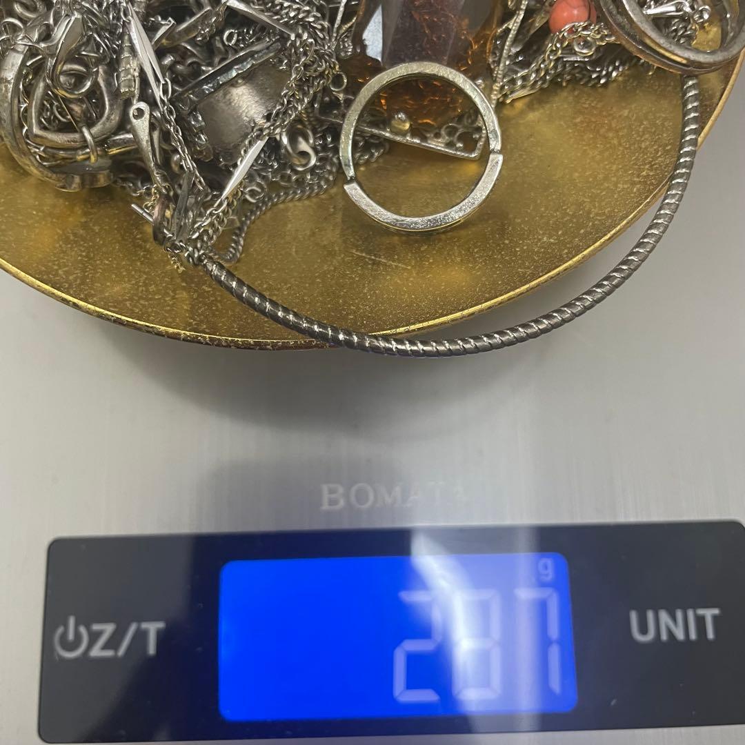 ネ*0様 シルバーカラー 銀色 アクセサリー イミテーションまとめ売り 総重量2