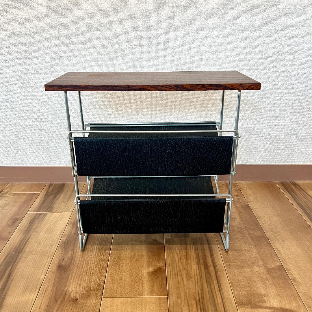 サイドテーブル 60年代 デンマーク製 ミッドセンチュリー マガジンラック