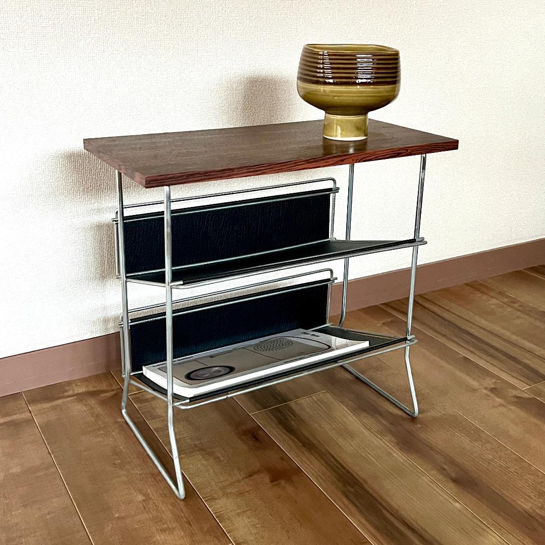 サイドテーブル 60年代 デンマーク製 ミッドセンチュリー マガジンラック