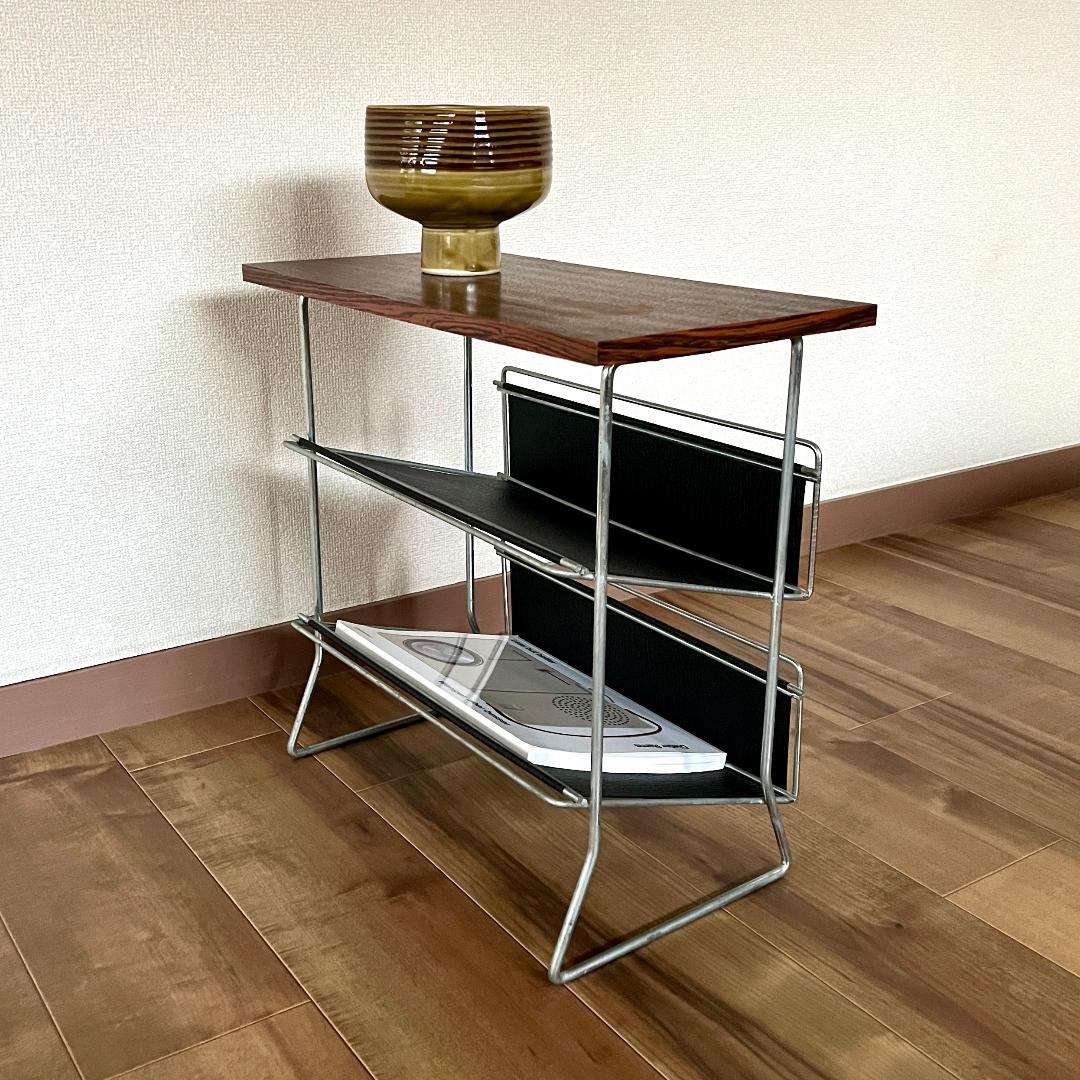 サイドテーブル 60年代 デンマーク製 ミッドセンチュリー マガジンラック