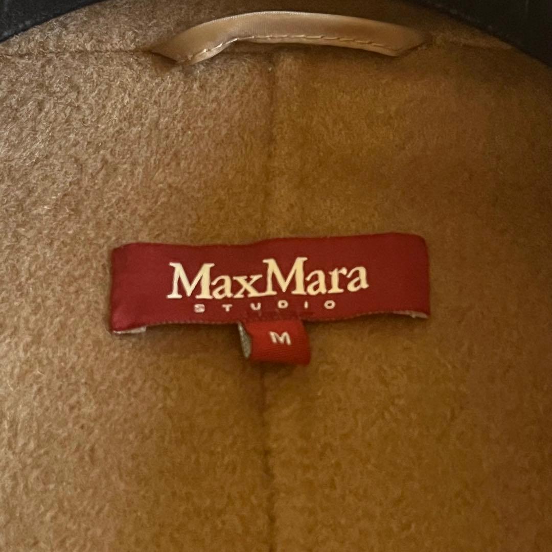 マックスマーラスタジオ カシミヤ ガウンコート ベルト mサイズ キャメル色