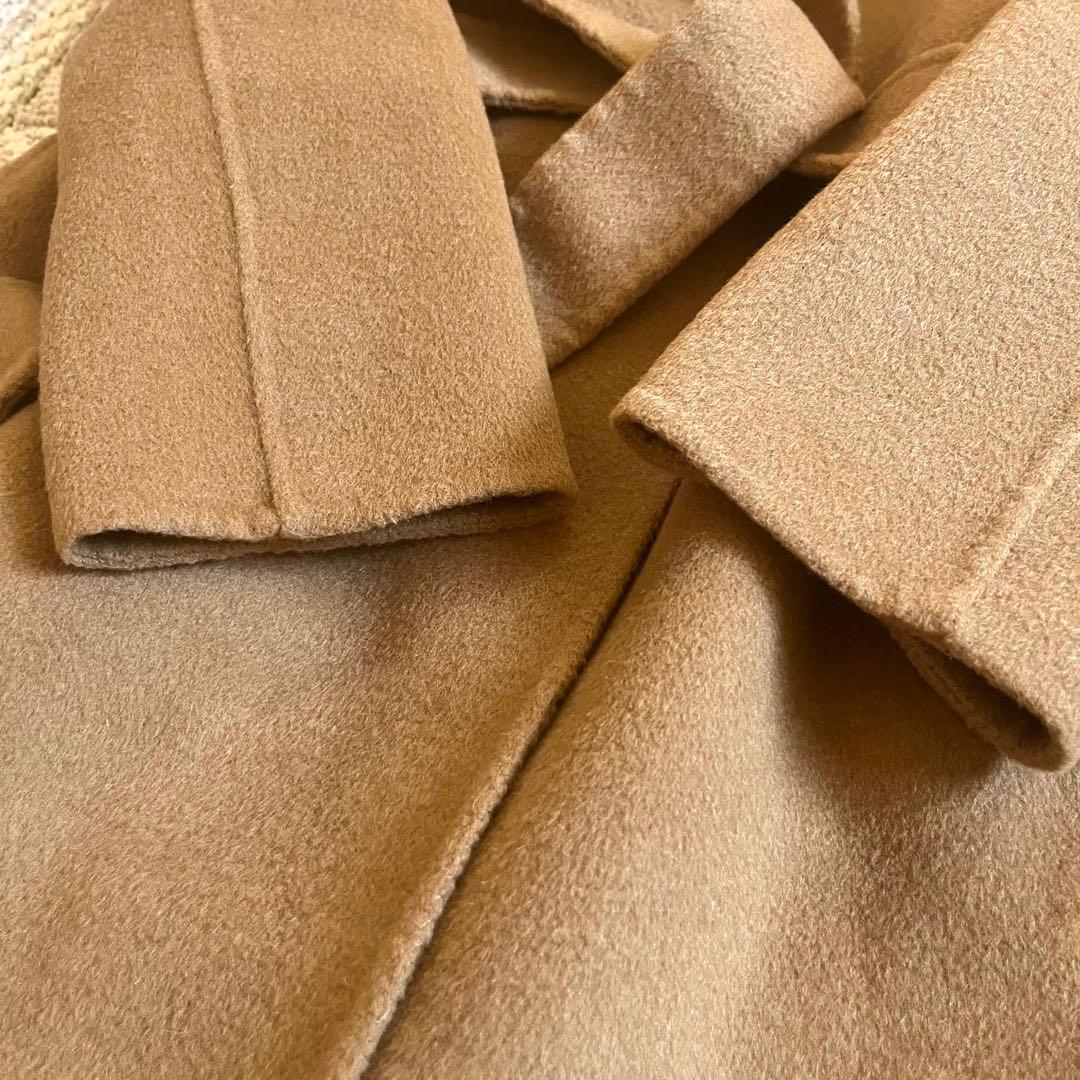 マックスマーラスタジオ カシミヤ ガウンコート ベルト mサイズ キャメル色