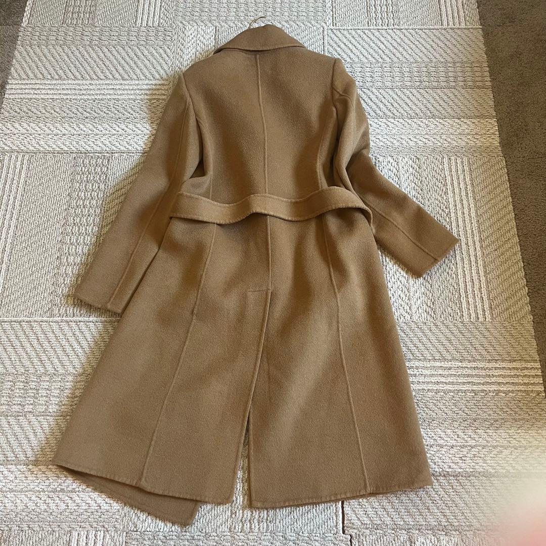 マックスマーラスタジオ カシミヤ ガウンコート ベルト mサイズ キャメル色