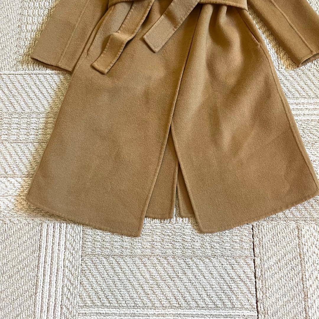 マックスマーラスタジオ カシミヤ ガウンコート ベルト mサイズ キャメル色