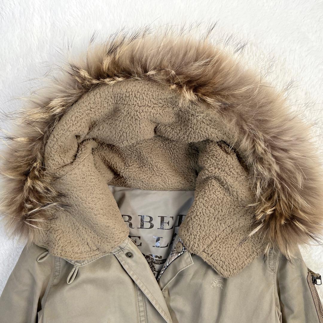 BURBERRY BLUELABEL ロングコート ライナー 3WAY ファー