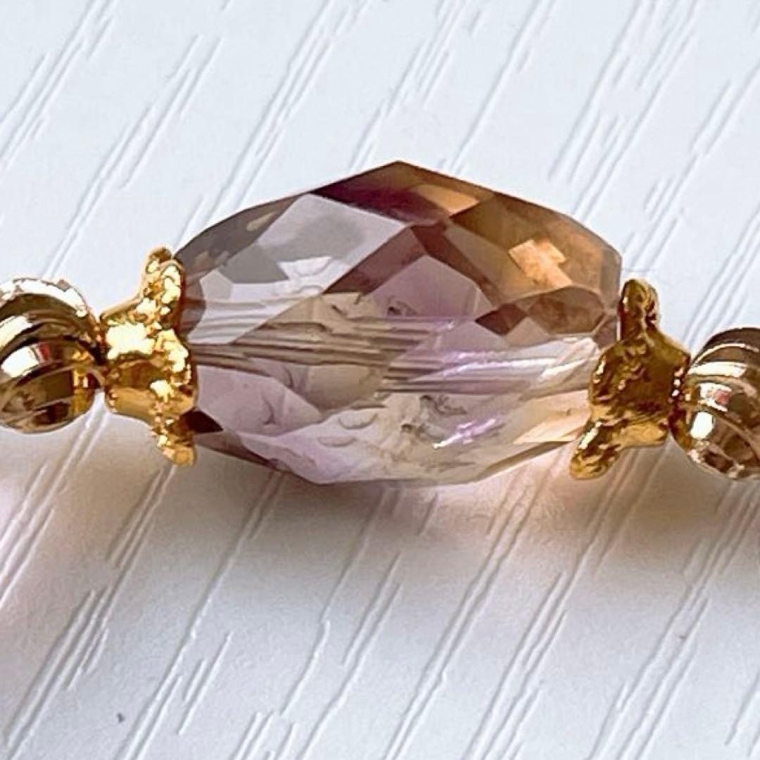 とおかさま様♥️アメトリン 六芒星(大粒)＆アメトリン タンブル天然石ブレスレット