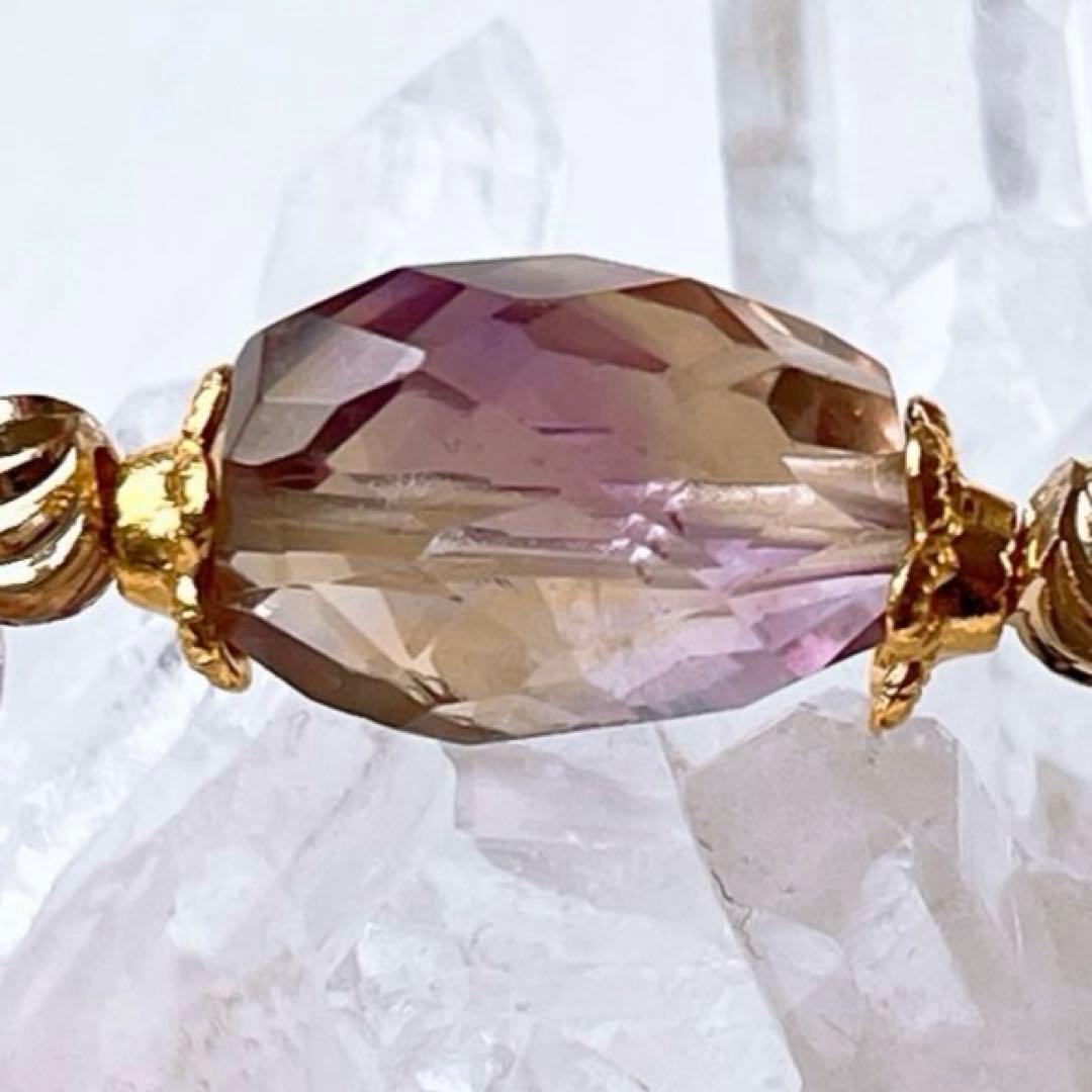 とおかさま様♥️アメトリン 六芒星(大粒)＆アメトリン タンブル天然石ブレスレット