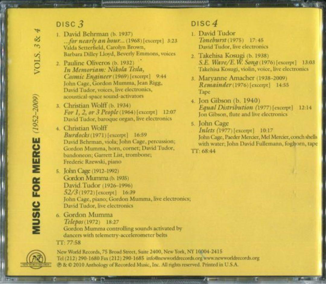 クラシック 10CD Music For Merce