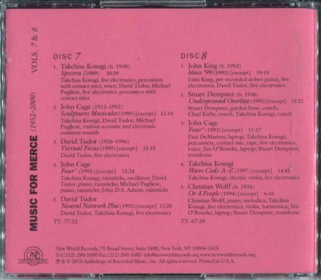 クラシック 10CD Music For Merce