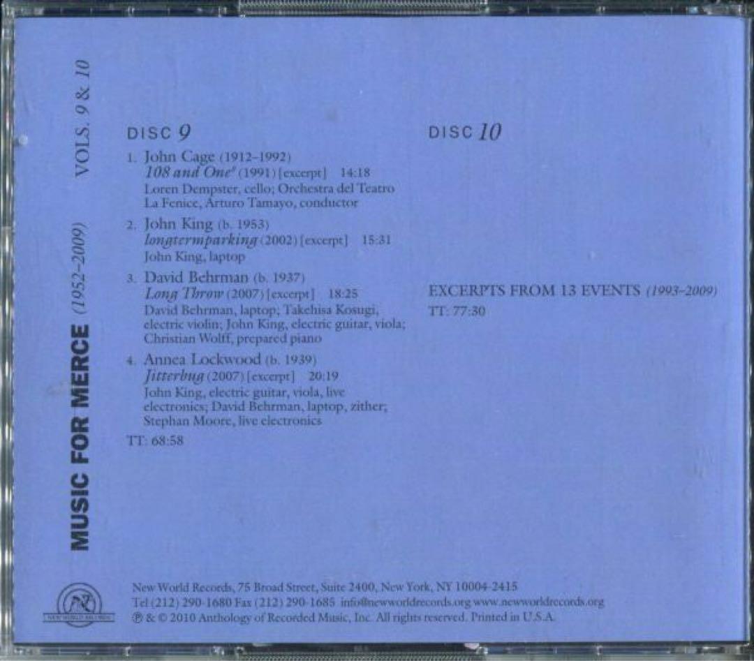 クラシック 10CD Music For Merce