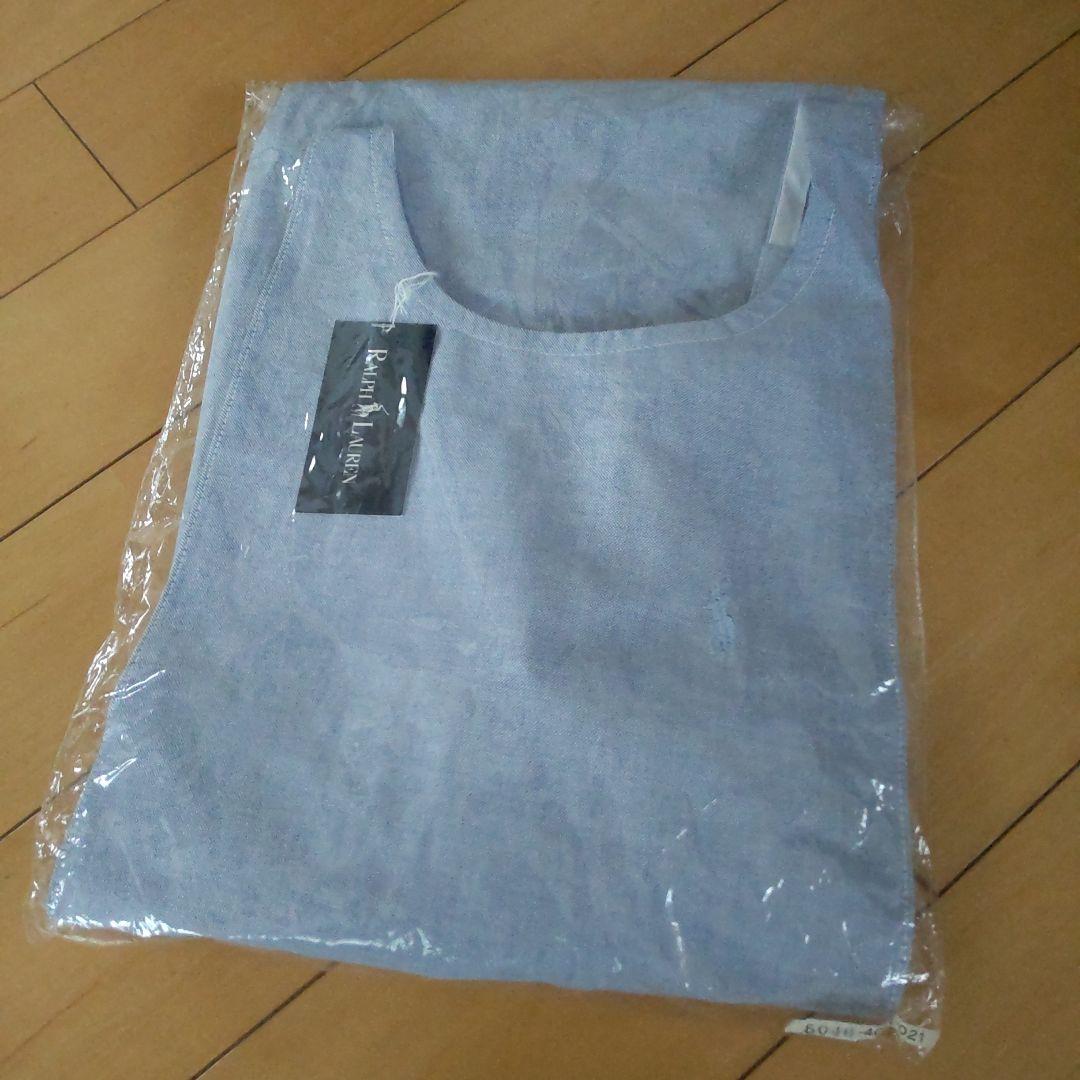 Ralph Lauren ブルーフリルエプロン 未使用タグ付きシャンブレー