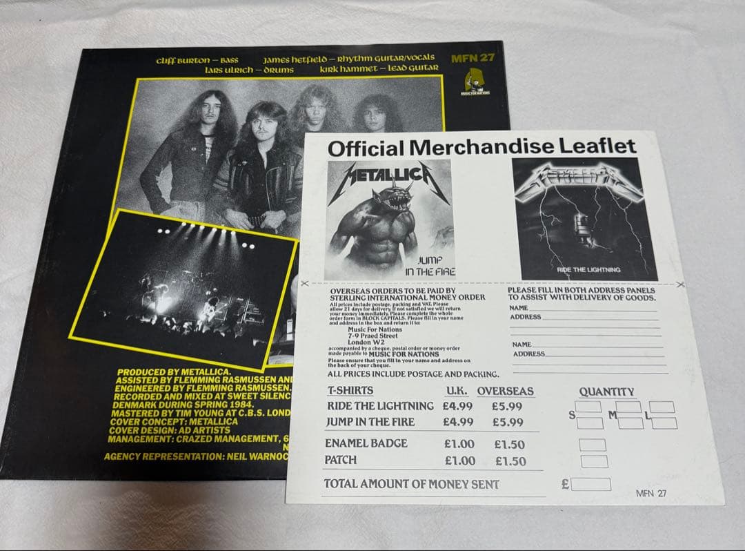 LLICA / Ride the Lightning / LP MFN盤