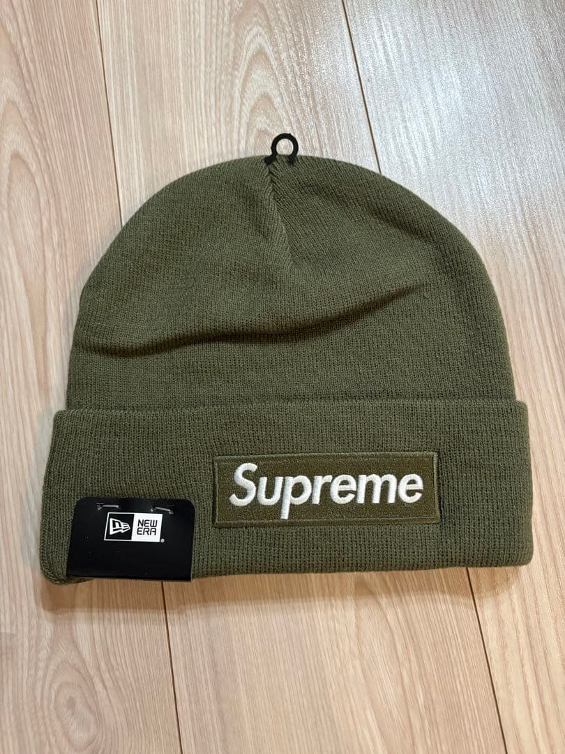 帽子 Supreme x New Era Box Logo Beanie Olive