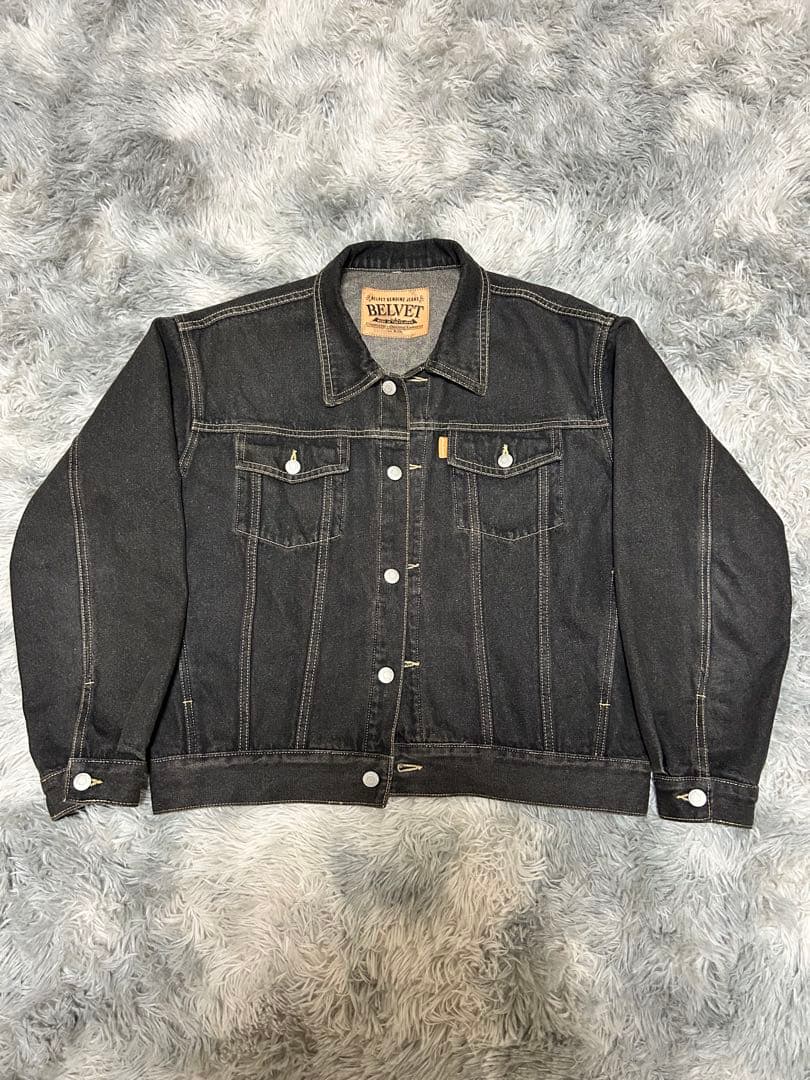 BELVET ブラックデニムジャケット