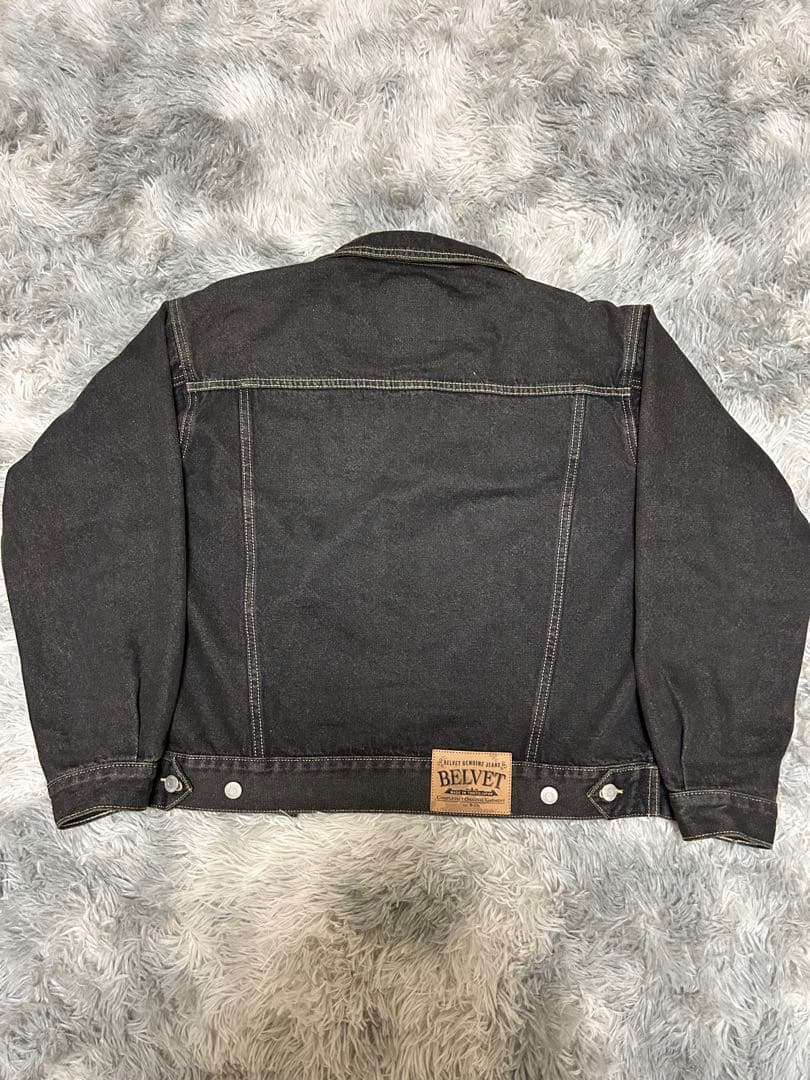 BELVET ブラックデニムジャケット