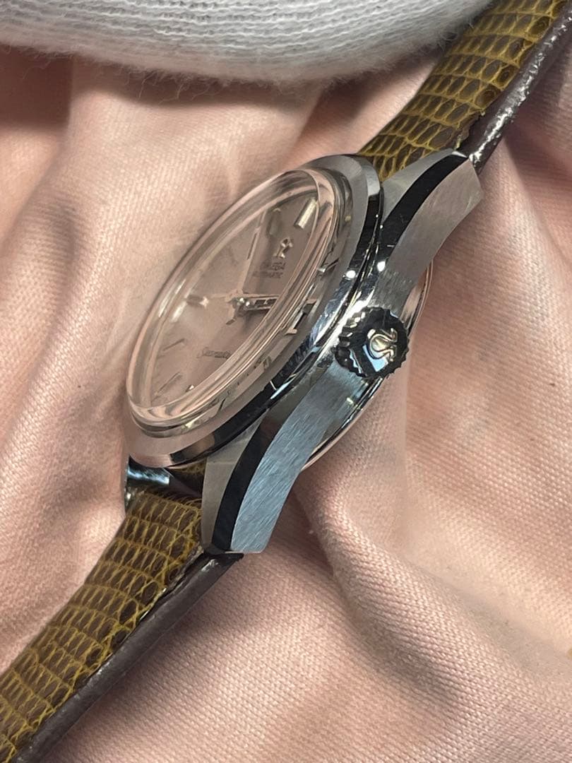 SWISS OMEGA Seamaster 自動巻 新品未使用リザード　箱　稼働